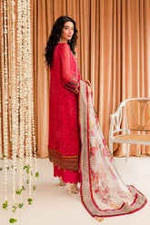 3-Pc Charizma Unstitched Embroidered Chiffon VSL-03